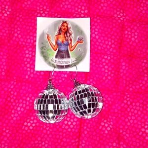 NWT Boutique disco ball earrings